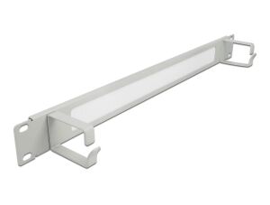 DELOCK 19" Kabelmanagement Bürstenleiste 2 Bügel 1 HE grau