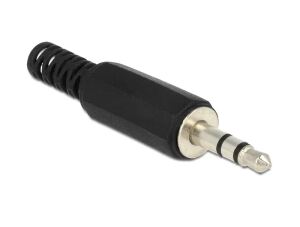DELOCK Klinkestecker 3,5mm 3Pin lötbar schwarz