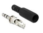 DELOCK Klinkestecker 3,5mm 3Pin lötbar schwarz
