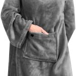 Mad Monkey 2000051 Heizdecke Elektrisch beheizter Überwurf Grau Fleece
