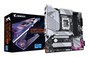 GIGABYTE B760M AORUS ELITE WIFI6E GEN5 Mainboard – Unterstützt Intel Core Prozessoren der 14. Generation, 12+1+1 Phasen Digital-VRM, bis zu 5600 MHz DDR5, 2 x PCIe 4.0 M.2, Wi-Fi 6E, 2.5 GbE LAN, USB 3.2 Gen 2x2