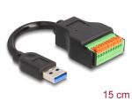 DeLOCK USB 3.2 Gen 1 Kabel Typ-A Stecker zu Terminalblock...