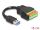 DeLOCK USB 3.2 Gen 1 Kabel Typ-A Stecker zu Terminalblock Adapter mit Drucktaster 15 cm