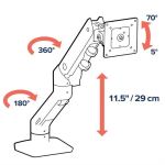 Ergotron HX Series 45-475-216 Flachbildschirm-Tischhalterung 124,5 cm (49") Tisch/Bank Weiß