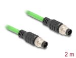 DELOCK M12 Kabel A-kodiert 8 Pin St. zu St. PUR (TPU) 2 m