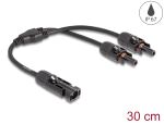 DeLOCK DL4 Solar Splitter Kabel 1 x Stecker zu 2 x Buchse 30 cm schwarz