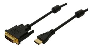 LogiLink 2m HDMI/DVI-D Schwarz