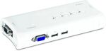 Trendnet TK-407K Tastatur/Video/Maus (KVM)-Switch Blau