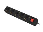Lanberg PS1-05F-0300-BK Verlängerungskabel 3 m 5...