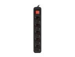 Lanberg PS1-05F-0300-BK Verlängerungskabel 3 m 5...