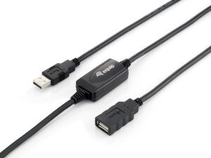 Equip Aktive USB 2.0 A auf A Verlängerungskabel Stecker auf Buchse, 10m