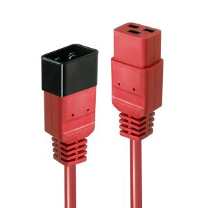 Lindy 30125 Stromkabel Schwarz, Rot 3 m C20-Koppler C19-Koppler