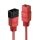 Lindy 30125 Stromkabel Schwarz, Rot 3 m C20-Koppler C19-Koppler