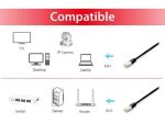 Equip Cat.6A PlatinumS/FTP Patchkabel, 3.0m, Schwarz