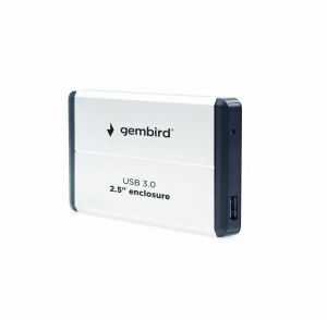 Gembird EE2-U3S-2-S Speicherlaufwerksgehäuse HDD-Gehäuse Silber 2.5"
