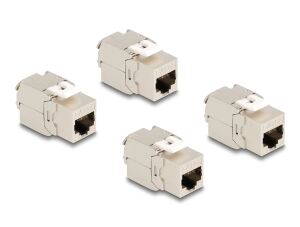 DELOCK Keystone RJ45 Bu > LSA werkzeugfrei Cat.6A STP 4 Stk.