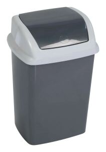 MAUL 9520587 Mülleimer 5 l Rechteckig Kunststoff, Polypropylen (PP) Dunkles Grau, Weiß
