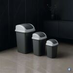 MAUL 9520587 Mülleimer 5 l Rechteckig Kunststoff, Polypropylen (PP) Dunkles Grau, Weiß