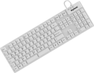 KeySonic KSK-8030 IN (DE) Industrietastatur, USB, wasserdicht IP 68, weiss