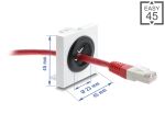 DELOCK Easy 45 Kabeldurchführung rund 23 mm Durchm.