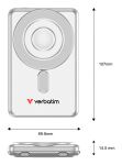 Verbatim 32276 Powerbank Lithium Polymer (LiPo) 5000 mAh Kabelloses Aufladen Silber