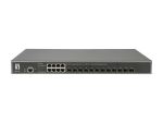 LevelOne 20-Port-L3-Managed-Gigabit-Switch, 12 x 10GbE SFP+, 8 x Gigabit RJ45, Redundantes Netzteil