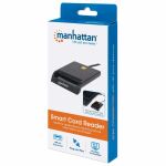Manhattan USB 2.0 Smartcard-Lesegerät, USB-A-Stecker, Chipkartenleser, extern