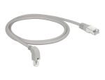 DELOCK Netzwerkkabel RJ45 Cat.6A S/FTP unten gew./gerade 1m