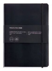 Miquelrius LEATHER1839 Notizbuch 300 Blätter Schwarz