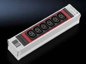 Rittal DK 7856.082 Verlängerungskabel 6 AC-Ausgänge Drinnen Aluminium, Rot