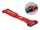 DeLOCK Klett-Kabelbinder mit Schlaufe und Befestigungsöse L 150 x B 20 mm rot 5 Stück