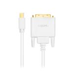 LogiLink CV0137 Videokabel-Adapter 1,8 m Mini DisplayPort DVI Weiß