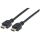 Manhattan High Speed HDMI-Kabel mit Ethernet-Kanal, CL3-zertifiziert für Wandinstallationen, HEC, ARC, 3D, 4K@60Hz, CL3, HDMI-Stecker auf HDMI-Stecker, geschirmt, schwarz, 1 m