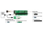 DELOCK Riser Karte M.2 Key B+M > PCI Express x16 30cm USB