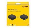 DeLOCK S/PDIF TOSLINK Switch 3 In 1 Out mit IR-Fernbedienung und USB Stromversorgung