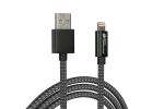 Alcasa 2510-AL005S USB Kabel USB 2.0 1,8 m USB A USB C/Lightning 0,48 Gbit/s 12 W Graphit