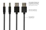 Alcasa 2510-AL005S USB Kabel USB 2.0 1,8 m USB A USB C/Lightning 0,48 Gbit/s 12 W Graphit