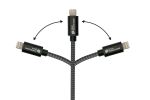 Alcasa 2510-AL005S USB Kabel USB 2.0 1,8 m USB A USB C/Lightning 0,48 Gbit/s 12 W Graphit